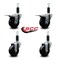 Service Caster 3.5'' Soft Rubber Swivel 1-1/8'' Expanding Stem Caster Set 2 Total Lock Brakes, 4PK SCC-EXTTL20S3514-SRS-2-S-2-118 - alternate 4